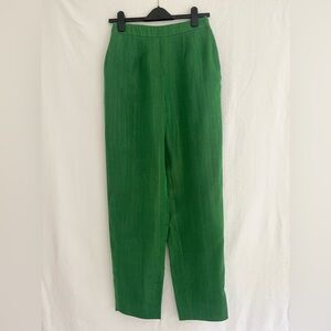 Giorgio Armani Vintage Green Silk Pants — size 10